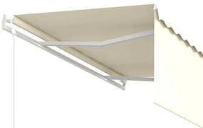 Toldo retrátil automático com estore 3x2,5 m cor creme