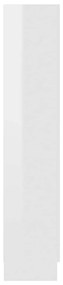 Armário vitrine derivados de madeira branco brilhante