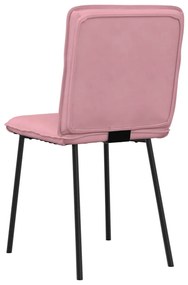 Cadeiras de jantar 2 pcs veludo rosa