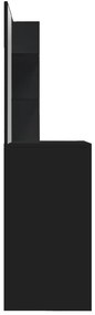 Toucador com espelho 74,5x40x141 cm preto