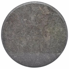 vidaXL Tampo de mesa Ø60x2,5 cm mármore preto