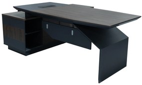 Secretária Executiva Braga 2000x1800x750mm com Armário – Riva Office
