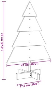Árvore de Natal em madeira decorativa 70 cm madeira maciça