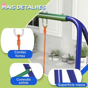 Conjunto de Baloiço Infantil Baloiço para Crianças de 3-8 Anos com 2 A