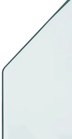 Placa de vidro para lareira hexagonal 120x50 cm