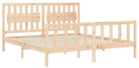 Estrutura de cama Super King Size com cabeceira madeira maciça