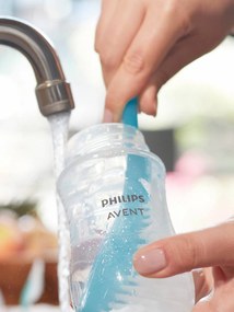 Lote 3 biberões e escovilhão PHILIPS AVENT azul