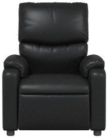 Poltrona reclinável couro artificial preto