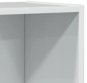 Estante 40x24x176 cm derivados de madeira branco brilhante