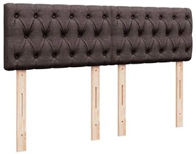 Cama otomana com colchão &amp; LEDs 140x190 cm castanho escuro