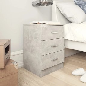 vidaXL Mesas cabeceira 2pcs 38x35x56cm derivados madeira cinza cimento