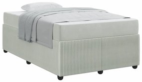 Estrutura de cama com colchão Cinzento-claro 120 x 200 cm