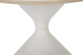 Mesa de Centro White - Base de Ferro e Topo Cerâmico Branco - Ø 42 cm