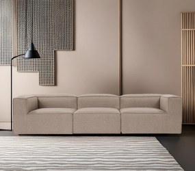 Sofá de 3 Lugares Fora – Castanho – 297x66x105 cm