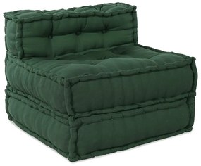 Pufe modular 70x70x54 cm tecido verde