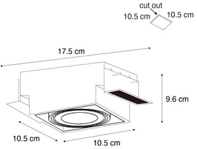 Spot embutido branco GU10 AR70 trimless - Oneon Moderno