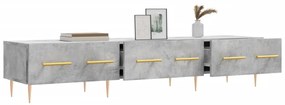 Móvel de TV 150x36x30 cm derivados de madeira cinzento cimento