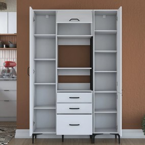 Armário Alto de Cozinha "Stella " - Branco - Design Moderno