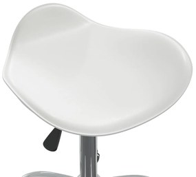 Cadeira de jantar giratória couro artificial branco