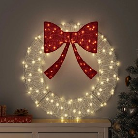 vidaXL Guirlanda com 60 LEDs Branco quente 76 x 8.5 x 76 cm Acrílo