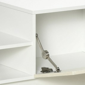 HOMCOM Móvel de TV para Sala de Estar Móvel para Televisor 150x31,5x40cm e Prateleira de Parede 95,5x16x60cm Madeira