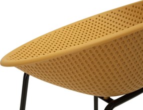 CONJUNTO DE 2 BANCOS DE BAR IBIZA 50X50X98 CM (ALTURA DO ASSENTO 75 CM) AMARELO E PRETO