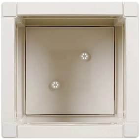 Plantador de Jardim Branco 36 x 36 x 35 cm em PP