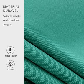 Toldo Manual 395x245 cm Toldo de Varanda Pátio com Manivela de Alumíni