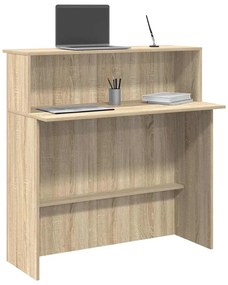 vidaXL Balcão recepção 100x50x103,5 cm deriv. madeira carvalho sonoma