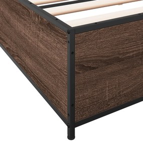 Estrutura de cama 200x200cm derivados madeira/metal