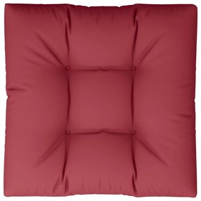 Almofadão para sofá de paletes 70x70x12cm tecido vermelho tinto