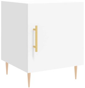 Mesa de cabeceira 2 pcs 40x40x50 cm derivados de madeira branco