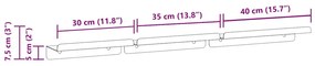 Prateleiras de parede 3 pcs aço inoxidável prateado
