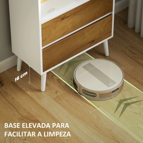 Estante para Livros de 6 Níveis com 2 Gavetas e 4 Prateleiras Abertas para Sala de Estar Escritório  60x30x179 cm Branco