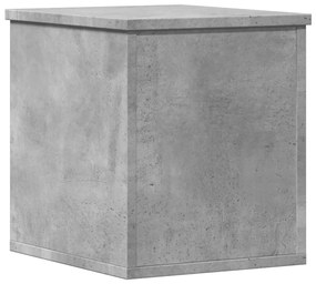 Caixa de arrumação 30x35x35 cm derivados madeira cinza cimento