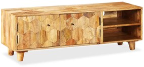Armário TV madeira de mangueira maciça 118x35x40 cm