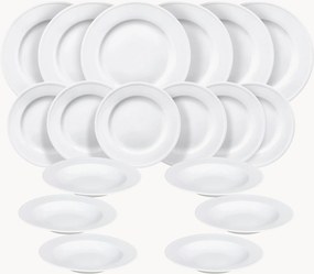 Conjunto de loiça em porcelana Milano, 6 pessoas, conjunto de 18