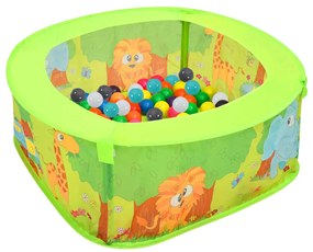 vidaXL Piscina de bolas com 300 bolas para crianças 75x75x32 cm