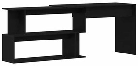 Mesa vidaXL Preta Carvalho 200x50x76 cm Madeira engenheirada