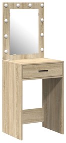 Toucador  com Luzes LED Carvalho Sonoma 50x41x135 cm
