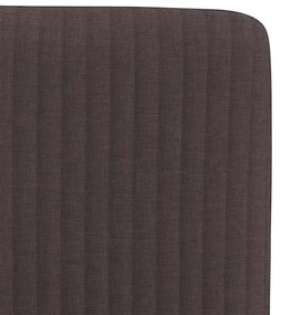 Cadeiras de jantar 6 pcs tecido castanho-escuro