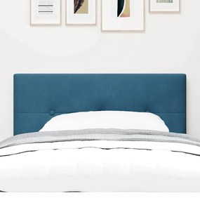 Cabeceira vidaXL com botões, estofada em veludo azul escuro, 80 cm