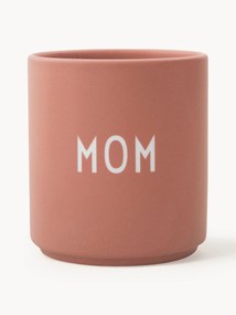 Caneca de design MOM/LOVE com inscrição na parte da frente e trás