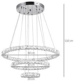 Candeeiro de Teto Crystal - Design Moderno