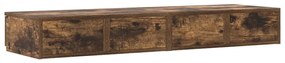 Gavetas de Cama vidaXL Carvalho Fumado 120x36,5x16,5 cm Madeira Engenh