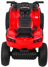 Moto 4 elétrica para crianças 12V ATV AIR, Rodas de AR, assento couro ecológico Vermelha