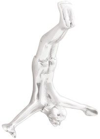 Escultura vidaXL Prateada 22x8x25 cm Homem Caindo