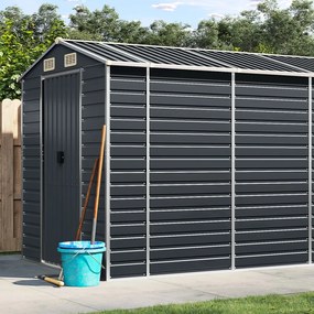 vidaXL Abrigo de jardim 191x980x198 cm aço galvanizado antracite