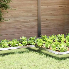 vidaXL Cerca de Caracol Prateado 10 x 10 x 25 cm Aço inoxidável