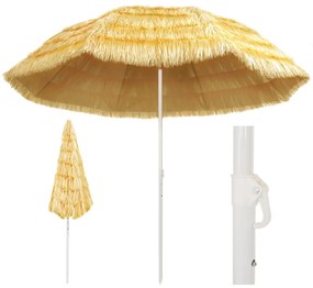 Guarda-sol de praia Natural 300 cm estilo havaiano